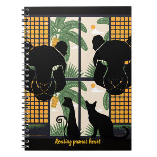 Roaring Pumas Hearts  Notebook