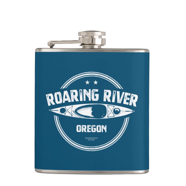 Roaring River Oregon Kayak Flask (Front)