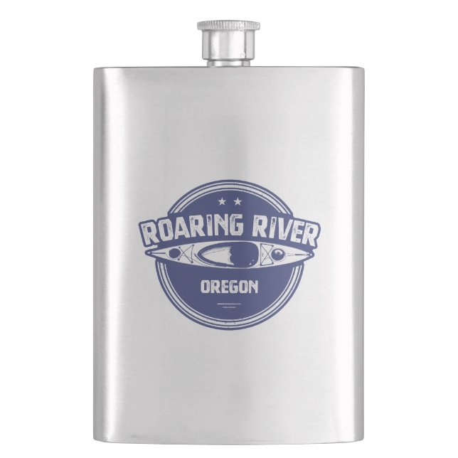 Roaring River Oregon Kayak Flask (Front)
