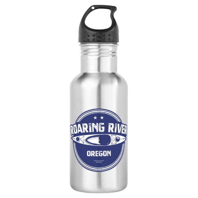 Roaring River Oregon Kayak Stainless Steel Water Bottle (Front)