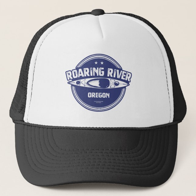 Roaring River Oregon Kayak Trucker Hat (Front)