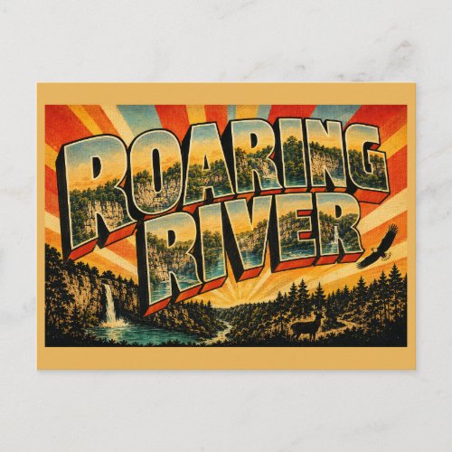 Roaring River State Park Missouri Spring Gorge Art Postcard