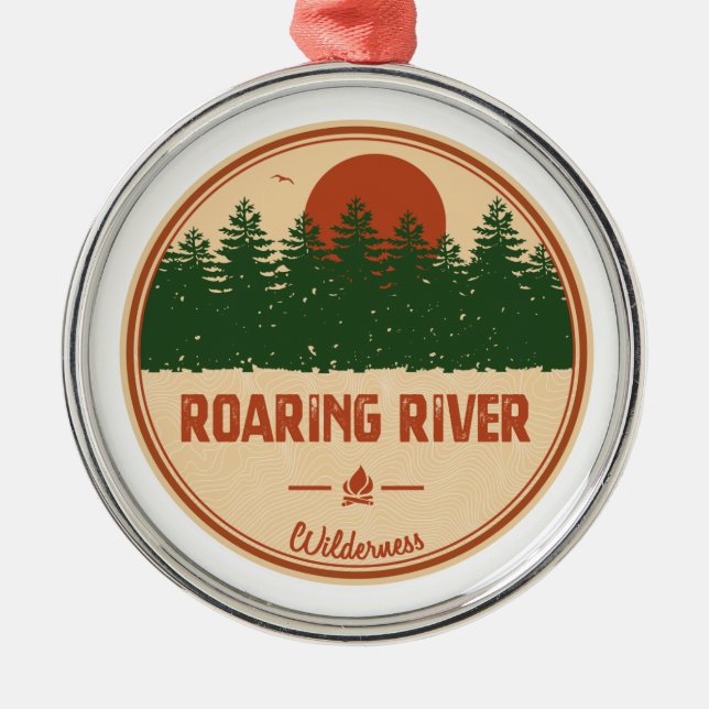 Roaring River Wilderness Metal Ornament (Front)