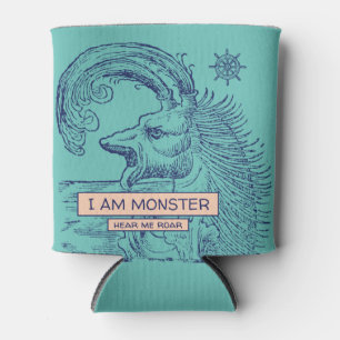 Roaring Sea Monsters Are Real Can Cooler Aqua