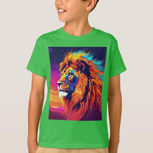 Roaring Style Fashionable Lion Design T_Shirt