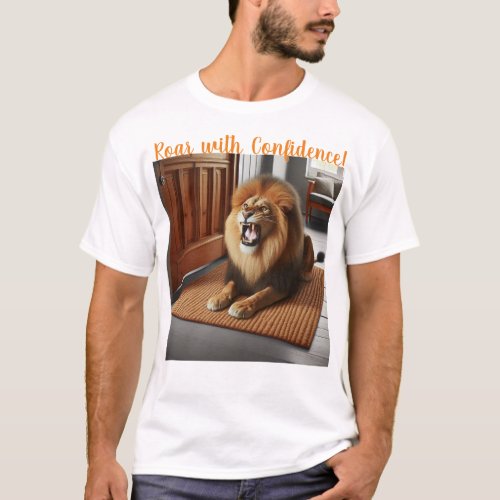 Roaring Style Lion Design Mens T_Shirt T_Shirt