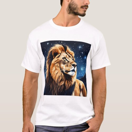 Roaring Style Lion Printed T_Shirt for the Bold 
