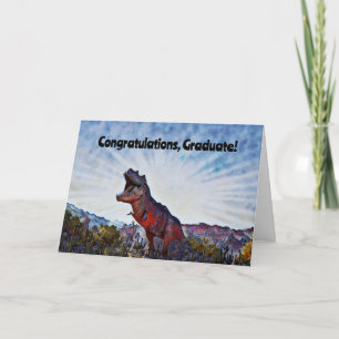 Roaring Success Dinosaur Graduation Card