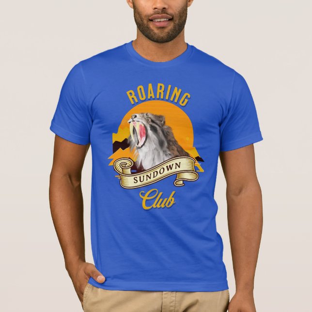 Roaring Sundown Club Sabertooth Tiger T-Shirt (Front)