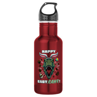 Roaring T Rex Dinosaur Easter Happy East Rawr Stainless Steel Water Bottle