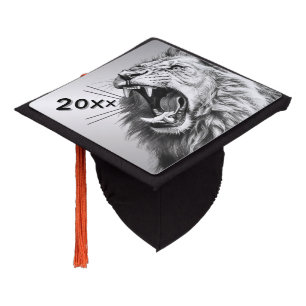 Roaring the Graduation Year Lion Graduation Cap Topper