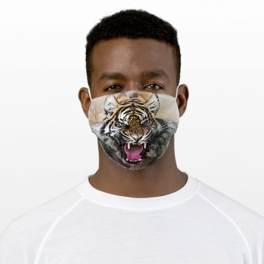 Roaring Tiger Adult Cloth Face Mask (Worn)