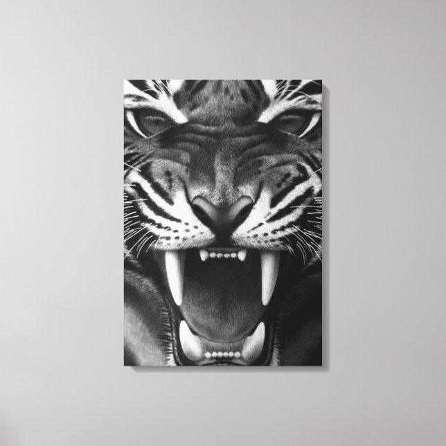 Roaring Tiger Canvas Print (Front)