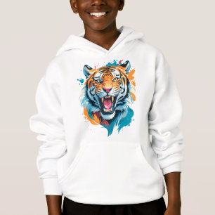 Roaring Tiger Face Hoodie