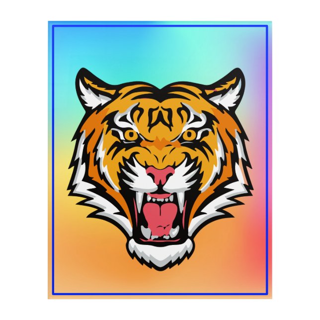 Roaring Tiger Head-25818 Acrylic Print (Front)