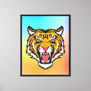 Roaring Tiger Head-25818 Canvas Print