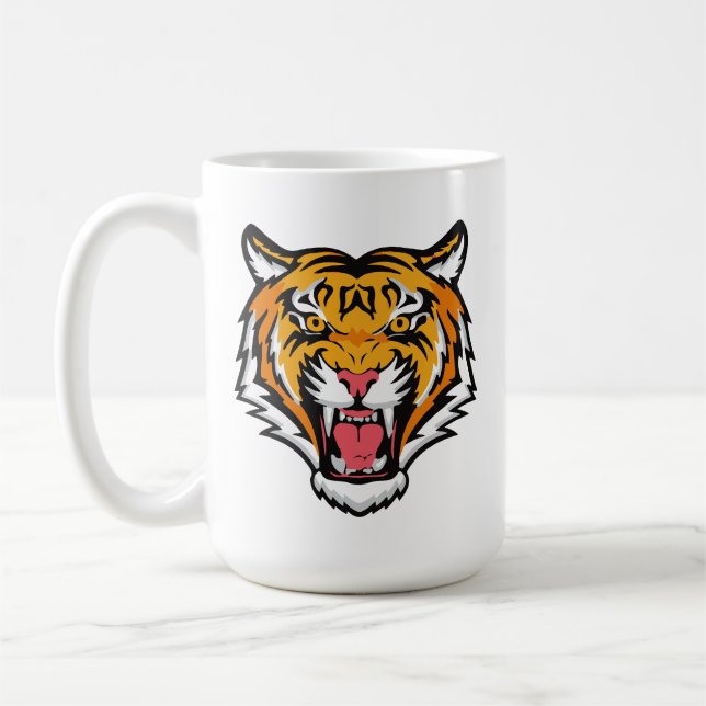 Roaring Tiger Head-25818 Coffee Mug (Left)