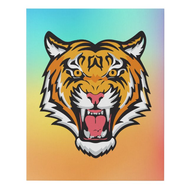 Roaring Tiger Head-25818 Faux Canvas Print (Front)