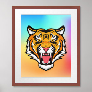 Roaring Tiger Head-25818 Framed Art