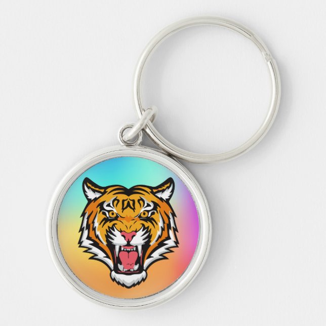 Roaring Tiger Head-25818 Keychain (Front)