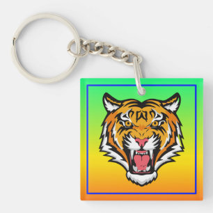 Roaring Tiger Head-25818 Keychain