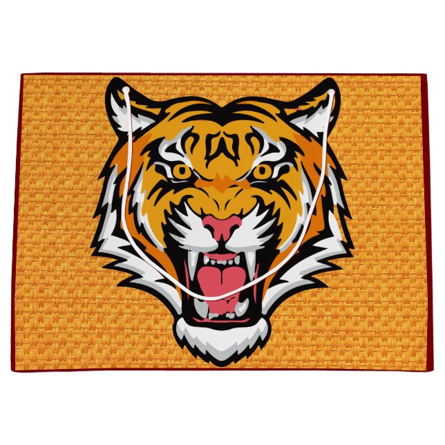 Roaring Tiger Head-25818 Large Gift Bag (Front)