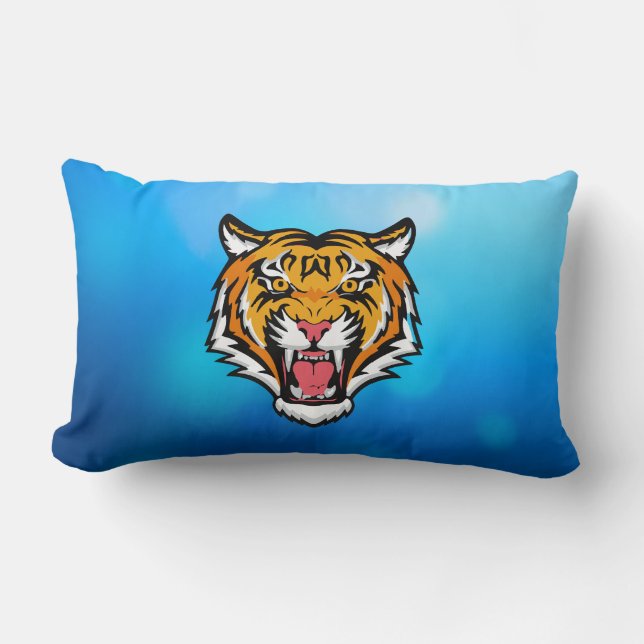 Roaring Tiger Head-25818 Lumbar Pillow (Front)