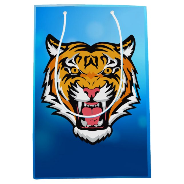 Roaring Tiger Head-25818 Medium Gift Bag (Front)