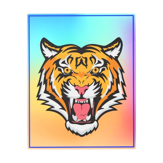Roaring Tiger Head-25818 Metal Print (Front)