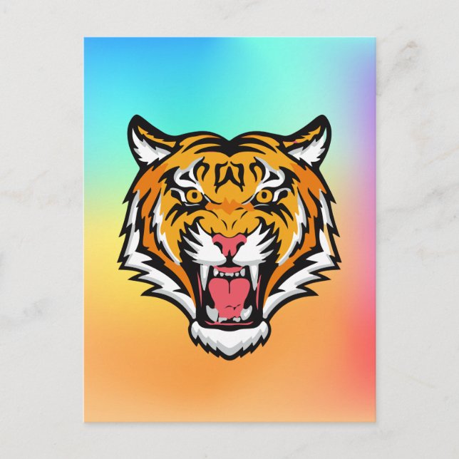 Roaring Tiger Head-25818 Postcard (Front)