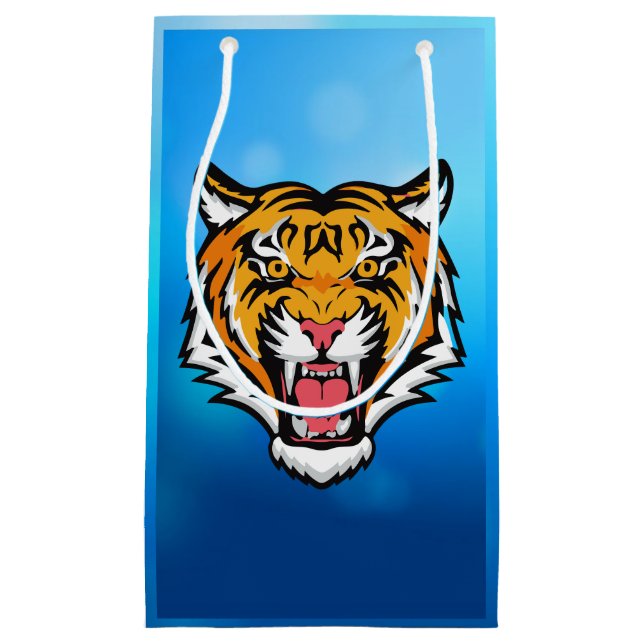 Roaring Tiger Head-25818 Small Gift Bag (Front)
