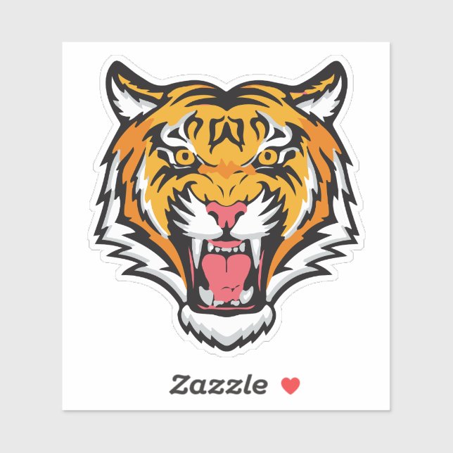 Roaring Tiger Head-25818 Sticker (Sheet)