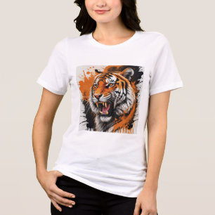 Roaring Tiger Hoodie Tri-Blend Shirt