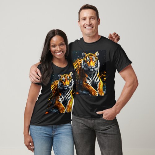 Roaring Tiger Majesty Unleash Power  T_Shirt