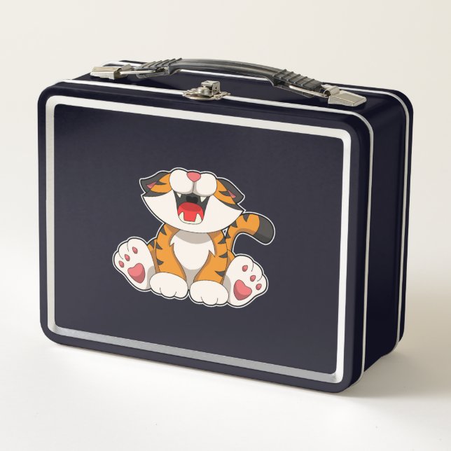 Roaring tiger metal lunch box (Front)