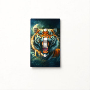 Roaring Tiger Moonlit Jungle Light Switch Cover