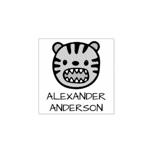 Roaring Tiger Personalize Rubber Stamp