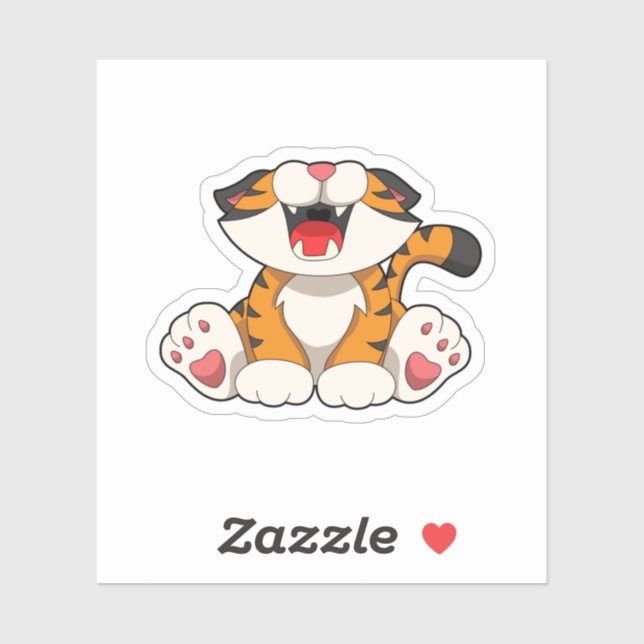 Roaring tiger sticker (Sheet)