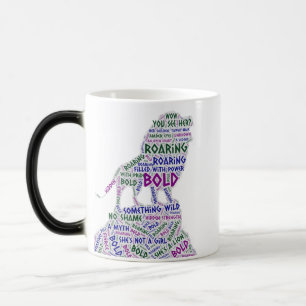 Roaring Tiger Word Art Color Morph Mug