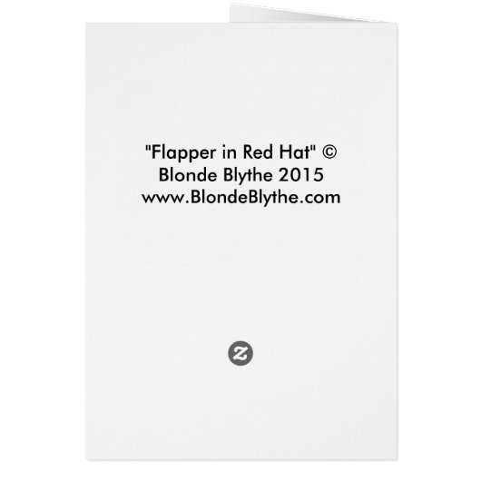 Roaring Twenties 1920s Flapper Girl in Red Hat (Back)