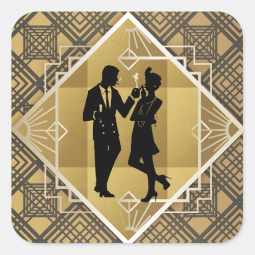 roaring twenties couple stickers