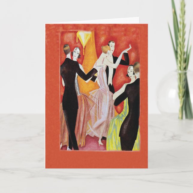 Roaring Twenties Dancing Couples Card (Front)