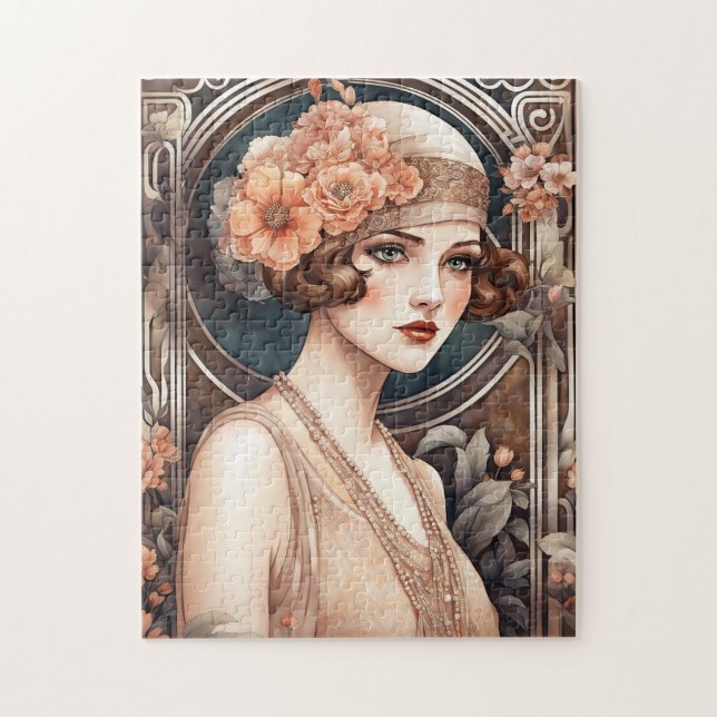 Roaring Twenties Flapper Jigsaw Puzzle (Vertical)