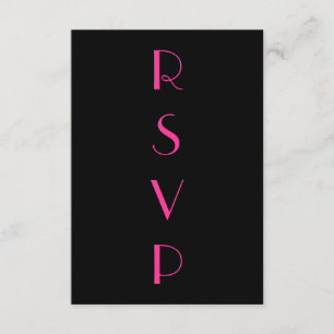 Roaring Twenties Fuchsia RSVP Card