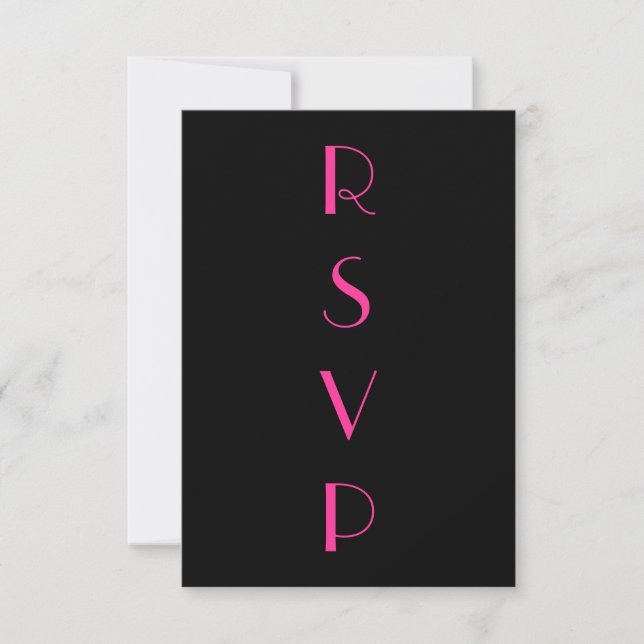Roaring Twenties Fuchsia RSVP Card (Front)