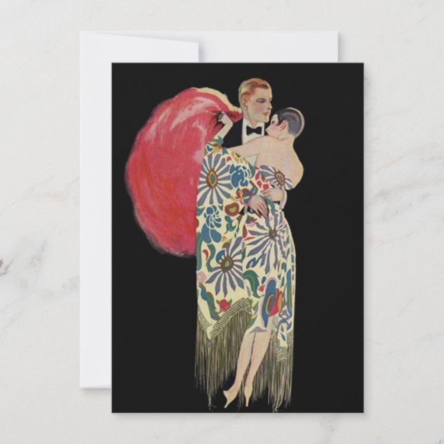 Roaring Twenties Gangster Party Flapper Invitation (Front)