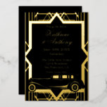 Roaring Twenties Limo Gatsby Style  Foil Invitatio Foil Invitation at Zazzle