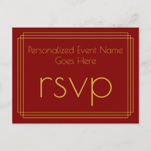 Roaring Twenties Look RSVP Postcard