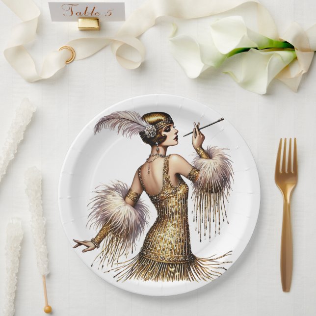 Roaring Twenties  Paper Plates (Wedding)