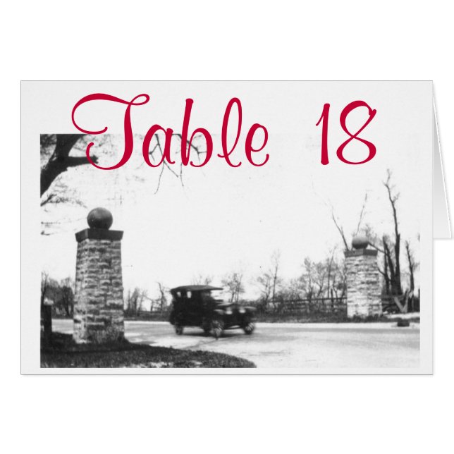 Roaring Twenties Party Table Number (Front Horizontal)